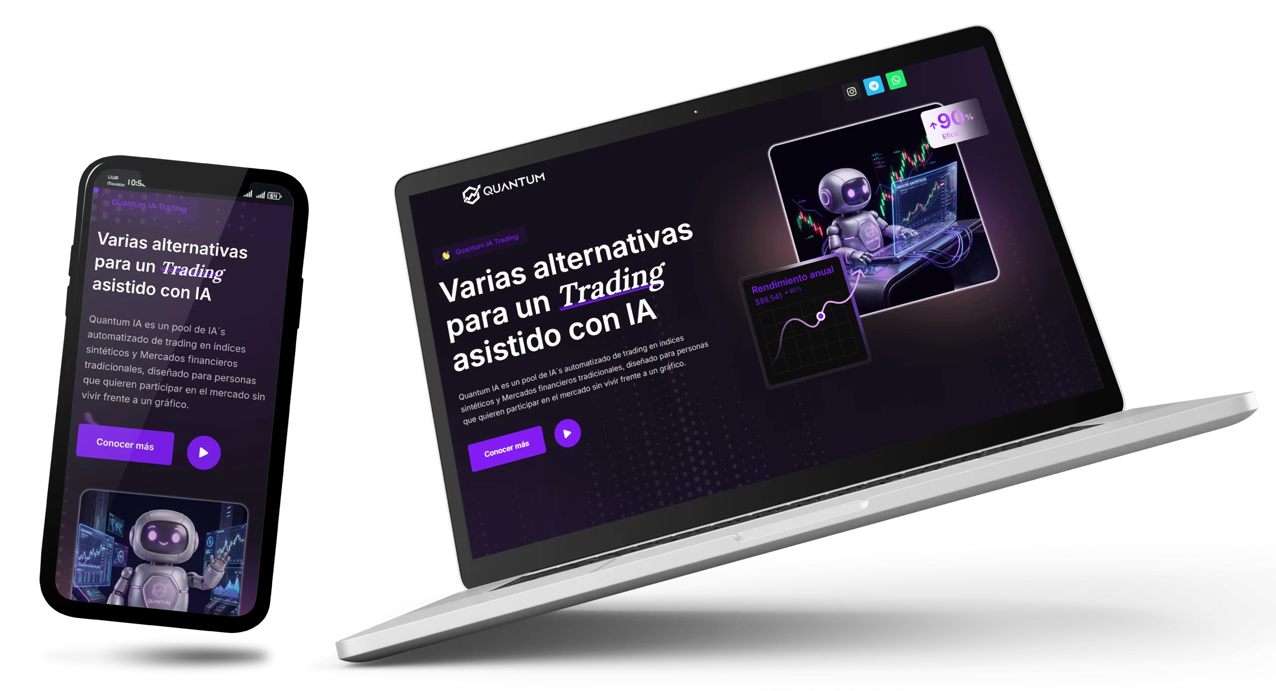 Landing page Quantum host
